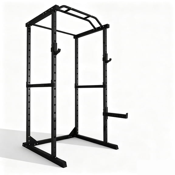 1200 LBS Capacity Multifunctional Power Rack for Home Gym, 2 in 1 Squat Rack with Skinny Pull Up Bar, Pin and Pipe Safeties, Standard J-Hooks, Power Rack for Bench Press & Deep Squat