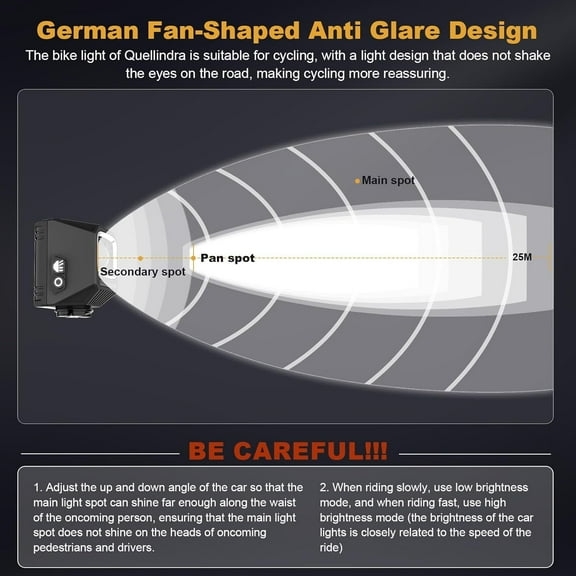 1200 LM Bike Lights for Night Riding, LED USB-C Rechargeable IPX65 Waterproof Bicycle Headlight for Mountain Road Cycling