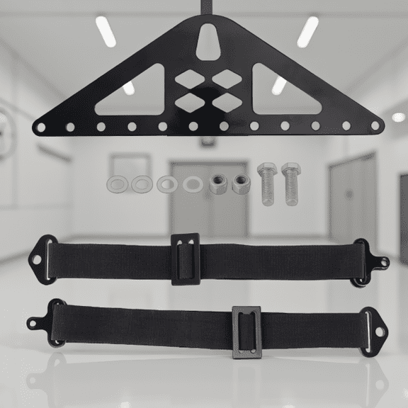1200 Lb Engine Lift Bracket Kit 4-Point Steel with Adjustable Nylon Straps Powder Coated