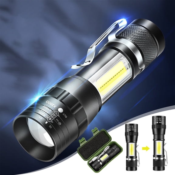 1200 Lumens Rechargeable Flashlights, Tactical LED Flashlight - Compact EDC Flash Light with USB Charging, Waterproof & Small for Camping, Hiking, Emergency, Car & Home by PALIFEUR