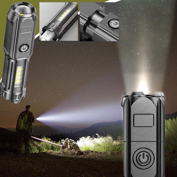 1200 Lumens Rechargeable Flashlights, Tactical LED Flashlight - Compact EDC Flash Light with USB Charging, Waterproof & Small for Camping, Hiking, Emergency, Car & Home by PALIFEUR