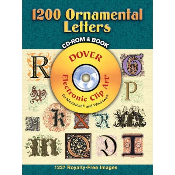 Pre-Owned 1200 Ornamental Letters (Full-Color Electronic Design) (Dover Electronic Clip Art) Paperback