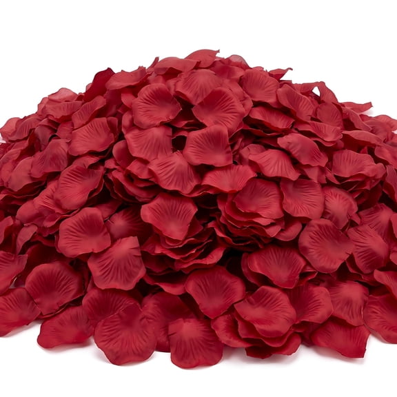 1200 PCS Artificial Rose Petals,Faux Red Roses Petals for Wedding Decor,Proposal,Anniersary,alentine's Day,Romc Bedroom Decoions,Party Supplies,Loe Scatter Petals,Red