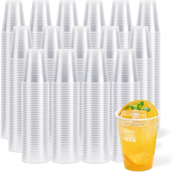 1200 Pack 7 oz Clear Plastic Cups,7 Ounce Small Disposable Cups, Cold Party Drinking Tumblers for Tasting, Drinking and Party