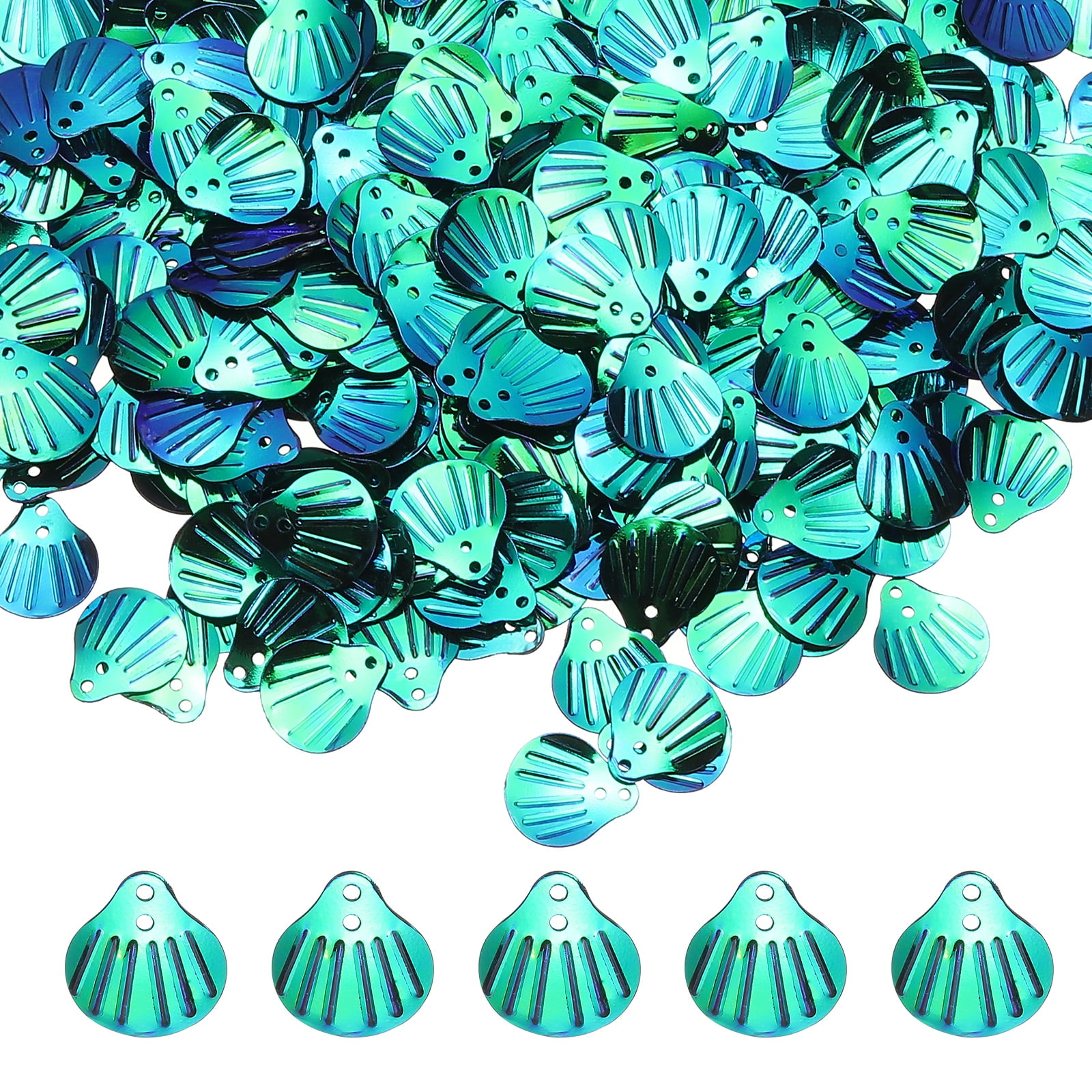1200-Pack Seashell Sequins, 100g Shell Shape Loose Sequins[AB Dark ...
