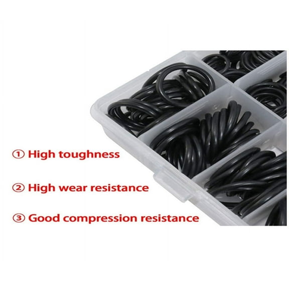 1200 Pcs 24 Kinds Mixed Black Car A/C Rubber Seal Ring O-Ring Assortment Kit
