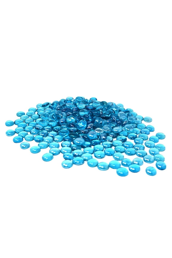 1200 Pcs Ocean Blue Glass Gems, Pebbles, Mosaic Tiles, Marble Vase Filler, Toy (12LB)