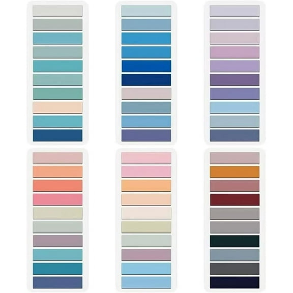 1200 Pcs Tabs Page Markers Morandi Sticky Index Tabs,Transparent Sticky Notes Book Markers Tabs Label Stickers Index Tabs for Reading Notes, Classify File