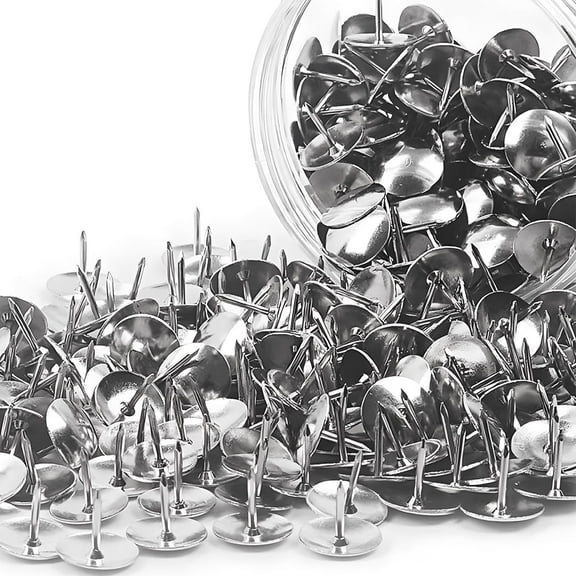 1200 Pcs Thumb Tacks, Push Pins, 3 bottles (400 pieces per bottle, 1200 pieces total).