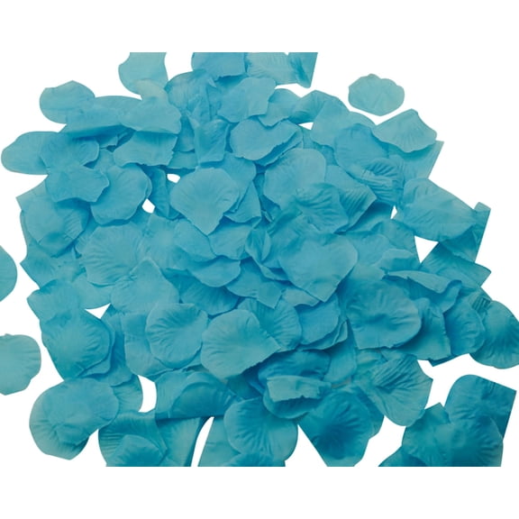 1200 Pieces Artificial Faux Silk Rose Flower Petal Wedding Decoration (Turquoise)