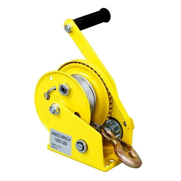 1200 Pounds 5m Wirerope Hand Operated Winch Bidirectional Self-locking Small Portable Winch Manual Traction Hoist Winch Crane