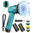 thumbnail image 1 of Amiluo Electric Spin Scrubber, 5000 mAh Battery Cordless Handheld Cleaning Brush, 3 Speeds Power Scrubber with 5 Replaceable Heads & Display for Bathroom/Shower/Sink/Tub, A3/Blue, 1 of 8