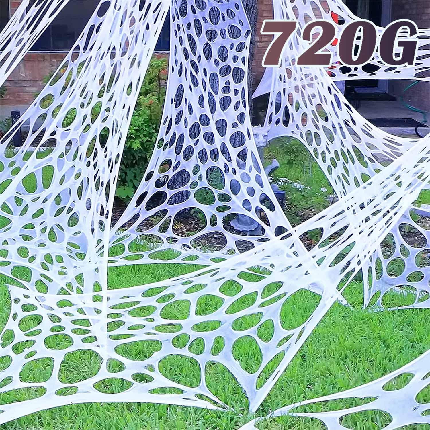 1200 Sqft Giant Spider Web Halloween Decorations Outdoor Indoor 40 FT x