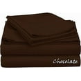 thumbnail image 1 of 1200 TC Sheet Set !! 4-Pieces Touch Feel 100 % Egyptian Cotton !! SOLID COLORS - California King Size - Solid Colors { Chocolate } Fit Pocket 10" Inches By KM LINEN, 1 of 1
