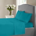 thumbnail image 1 of 1200 Thread Count 100% Cotton Solid Sheet Set (Full, Teal, 1 of 4