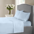 thumbnail image 1 of 1200 Thread Count 100% Cotton Solid Sheet Set (Queen, Blue), 1 of 4