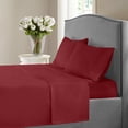 thumbnail image 1 of 1200 Thread Count 100% Cotton Solid Sheet Set (Queen, Burgundy), 1 of 4