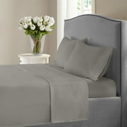 1200 Thread Count 100% Cotton Solid Sheet Set (Queen, Grey)
