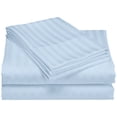 thumbnail image 1 of 1200 Thread Count 100% Cotton Stripe Sheet Set deep pocket (Cal King, Blue), 1 of 1