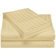 thumbnail image 1 of 1200 Thread Count 100% Cotton Stripe Sheet Set deep pocket (Full, Taupe), 1 of 1