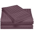 thumbnail image 1 of 1200 Thread Count 100% Cotton Stripe Sheet Set deep pocket (Queen, Plum), 1 of 1