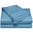 thumbnail image 1 of 1200 Thread Count 100% Cotton Stripe Sheet Set deep pocket (Queen, Teal), 1 of 1