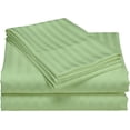 thumbnail image 1 of 1200 Thread Count 100% Egyptian Cotton 3-Piece Fitted Sheet ( 1 Fitted Sheet + 2 Pillow Covers) 30 Inches Deep Pocket Size California-King Color Sage Stripe, 1 of 4