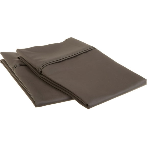 1200-Thread Count 100% Egyptian Cotton Exquisite Solid Pillowcase Set Charcoal / Standard