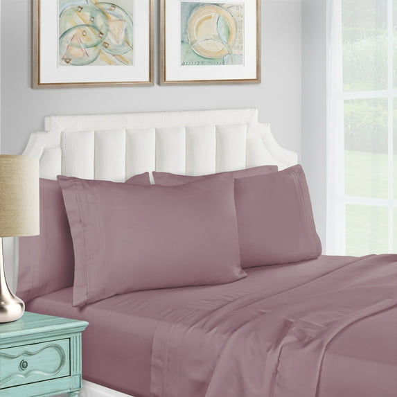 1200-Thread Count 100% Egyptian Cotton Exquisite Solid Sheet Set with Deep Pockets Zephyr / Queen