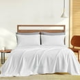 thumbnail image 1 of 1200 Thread Count 4 Piece Quality Sheet Set 18 Inch DeepPocket 100% Egyptian Cotton Color White Solid Size Twin, 1 of 7