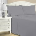 thumbnail image 1 of 1200 Thread Count Cotton Blend 4 Count Sheet Set, Full, Grey, 1 of 6