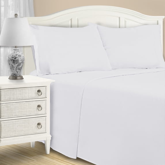 1200 Thread Count Cotton Blend 5 Count Sheet Set, Split King, White