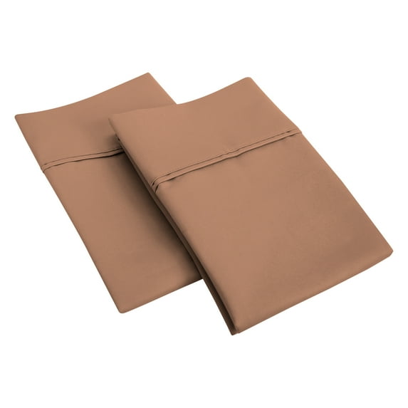 1200-Thread-Count Pillowcases Set, Cotton Blend, Standard, Taupe