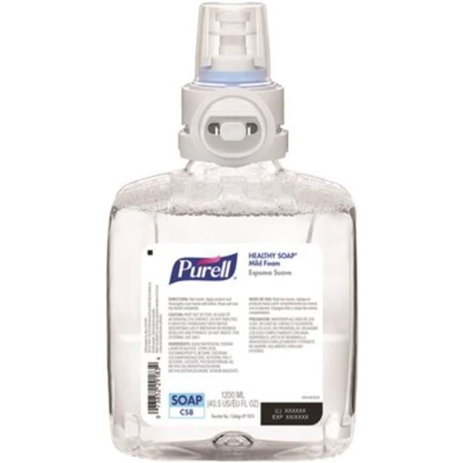 1200 ml Purell Fragrance-Free Mild Foam Healthy Hand Soap - Dispenser Refill - Case of 2