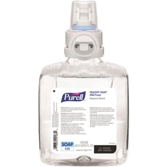 1200 ml Purell Fragrance-Free Mild Foam Healthy Hand Soap - Dispenser Refill - Case of 2