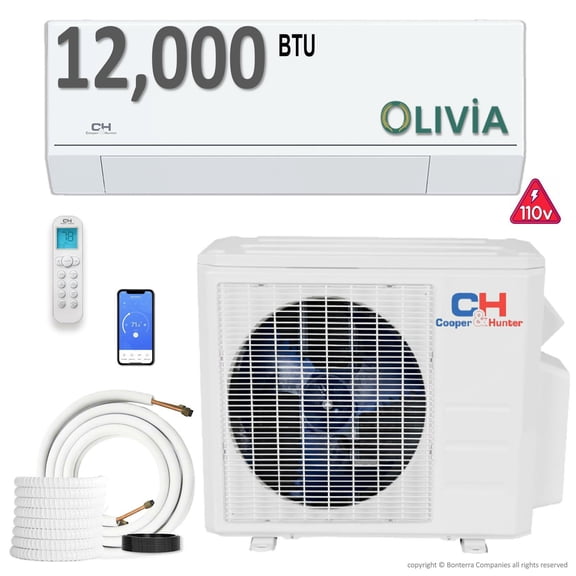 12000 BTU Ductless Mini Split Heat Pump Air Conditioner 22 Seer 115V 7 year warranty