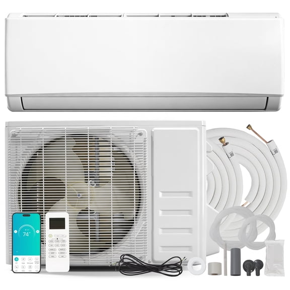 12000 BTU Mini Split Air Conditioner,115V Energy Efficient AC Inverter Air Conditioner , Cools Up to 750 Sq.Ft, Complete Installation Kit
