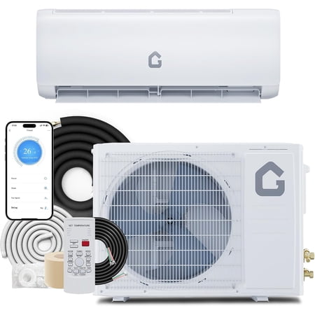 12000 BTU Mini Split Air Conditioner & Heater, 22 SEER2 Energy-Efficient Inverter, R32 Refrigerant, Cools Up to 750 Sq.Ft