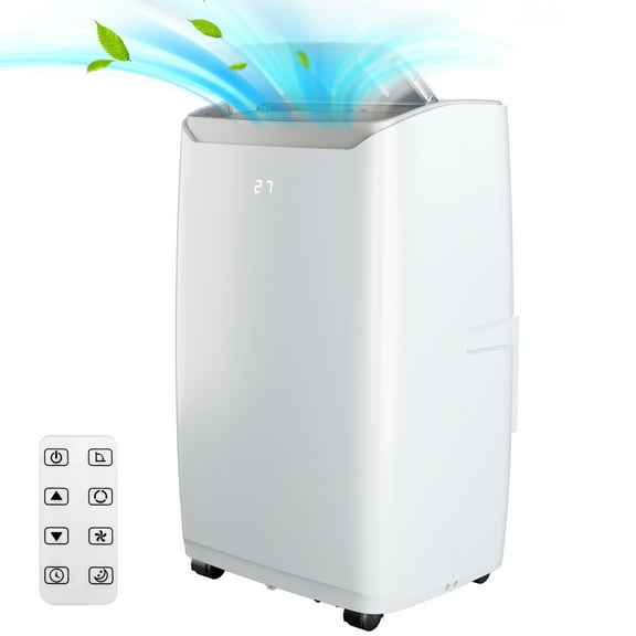 12000 BTU Portable Air Conditioner - 3 in 1 Cooler with Dehumidifier & Fan, Quiet, Cools Up to 550 sq. ft, Easy Install Kit, 24H Timer, Remote Control, LED Display, for Home & Office