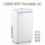 12000 BTU Portable Air Conditioner, 3-in-1 Cooling, Dehumidifier & Fan - Remote, 24H Timer, Sleep Mode, Energy Efficient, Freestanding - Cools up to 700 Sq.Ft - Easy Window Installation