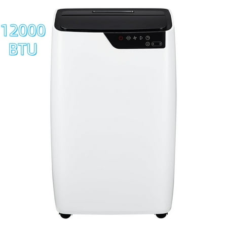 12000 BTU Portable Air Conditioner for Large Rooms up to 550 Sq.Ft, 3-in-1 AC with Fan & Dehumidifier, Quiet Energy-Saving Mobile Unit with Remote, LED Display & Window Kit