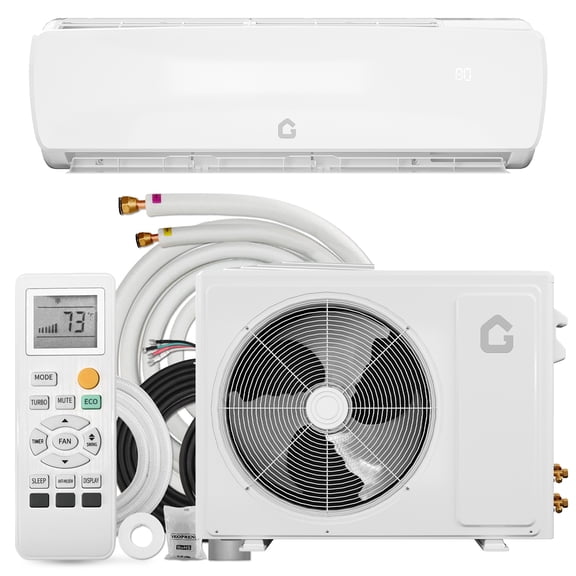 12000 BTU Wall Mounted Mini Split Air Conditioner & Heater  19 SEER2 Inverter, Ductless, Quiet, Energy Efficient Cooling & Heating for Rooms up to 750 Sq.Ft