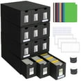 thumbnail image 1 of 12000+ Card Trading Storage Box, Deck Box with 48 Dividers, Labels & Tape, 6-Layer Design with Transparent Windows, Holds TCG MTG PTCG Cards, 1 of 5