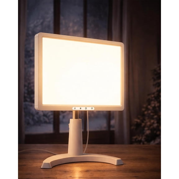 12000 Full Spectrum, UV-Free Light LED Sunlight Lamp with 3 in 1 Mount, Timer & Adjustable Brightness, Portable, Daylight for Office Reading Morning Routine