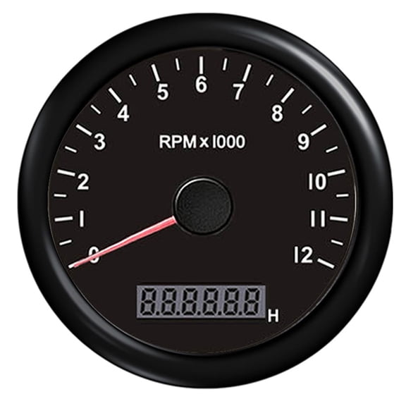 12000 RPM Car Boat Tachometer Engine Tacho Gauge With LCD Hour Meter Digital Display Tachometer For Truck Motorcycle ,Easy to Install
