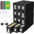thumbnail image 1 of 12000+ Trading Card Storage Box for Commander Display, Card Deck Box Cardboard with 48 Card Dividers, Labels & Tapes, Trading Card Collection Box Fit for YuGiOh, TCG, PTCG, MTG and Sport Cards, 1 of 7