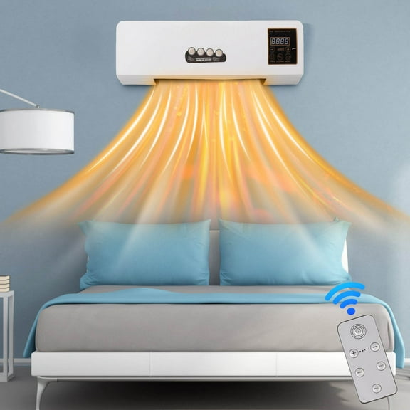 12000 btu Wall Mounted Air Conditioner with Heat Function,115V,Wall AC for Small-Medium Sized Rooms up to 350 Sq.Ft. with Remote,Quiet,High Efficiency AC