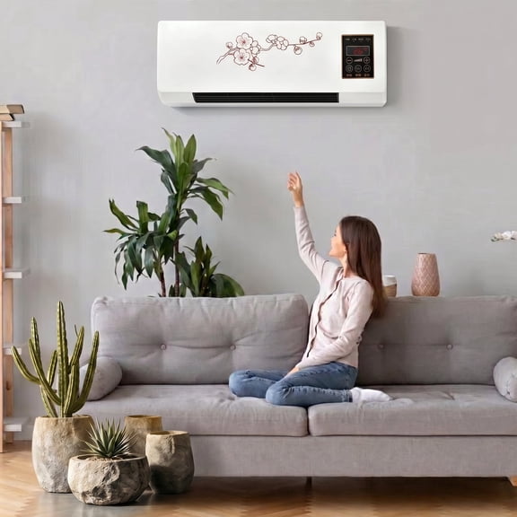 12000 btu Window Air Conditioner Wall Mounted Air Conditioner Fan, 2-in-1 Heater Cooling Combo, Smart Room AC Unit with Remote & Timer, Quiet Portable Air Conditioner for Bedroom and Garage