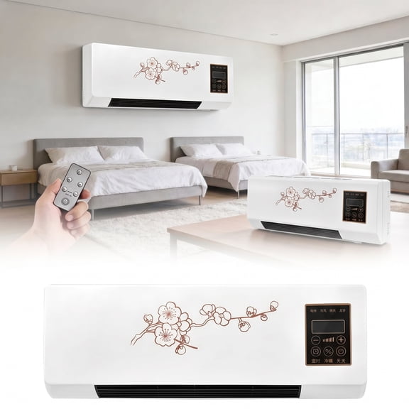 12000 btu Window Air Conditioner Wall Mounted Air Conditioner Fan, 2-in-1 Heater Cooling Combo, Smart Room AC Unit with Remote & Timer, Quiet Portable Air Conditioner for Bedroom and Garage