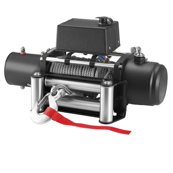 12000 lbs Electric Winch 12V DC Truck Winch with 85 ft Steel Rope Wireless Wired Remote Control for SUV Jeep Trailer Boat Off Road Vehicle